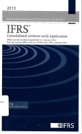 International Financial Reporting Standards (IFRS): consolidated without early application: official pronouncements applicable on 1 January 2013 does not include IFRSs® with an effective date after 1 January 2013. [ Part B ]