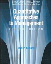 Quantitative Approaches to Management