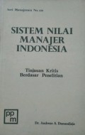 Sistem Nilai Manajer Indonesia: tinjauan kritis berdasar penelitian