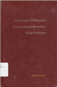 Elementary Differential Equations And Boundary Value Problem